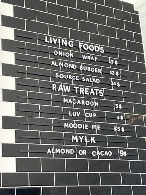 Menu  at In Er G Plant Alchemy in Victoria