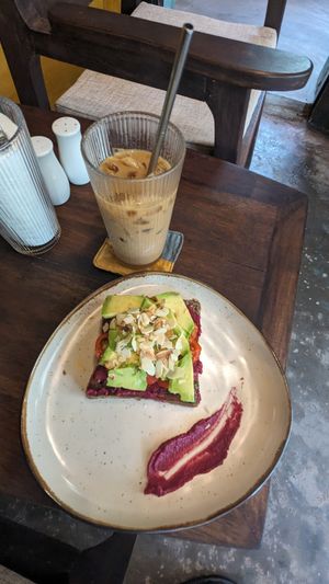 Vegan Hummus Toast at Fika Cafe in Hoi An