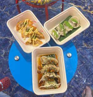 buy 2 get 1 for for free dumplings promo  at V Street - Emsphere in Bangkok