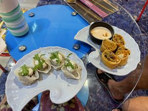 Dumplings 🥟 and spring rolls   at V Street - Emsphere in Bangkok