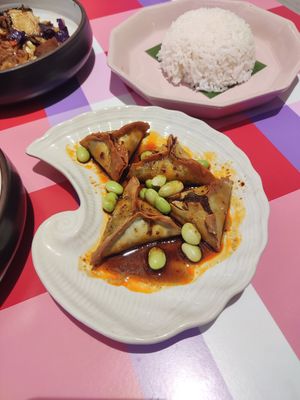 Edamame dumplings at V Street - Emsphere in Bangkok