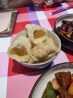 Pork crackling at V Street - Emsphere in Bangkok