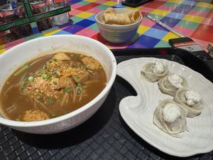 The truffle dumpling is really good   at V Street - Emsphere in Bangkok