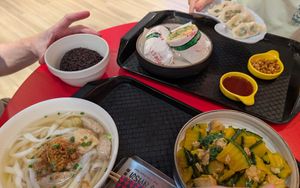 A variety of dishes from their huge menu at V Street - Emsphere in Bangkok