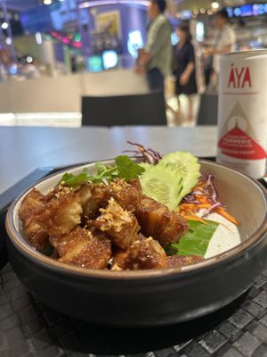 Pork belly  at V Street - Emsphere in Bangkok