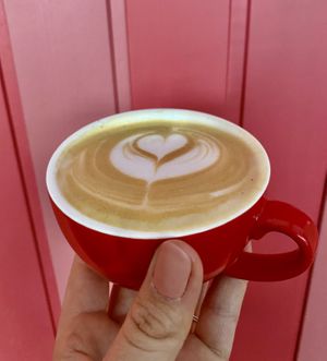 oat milk capucino  at TacoBar in Budapest