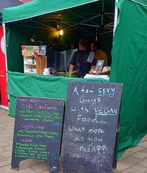 menü bei einem event at grünzeuch in Cologne