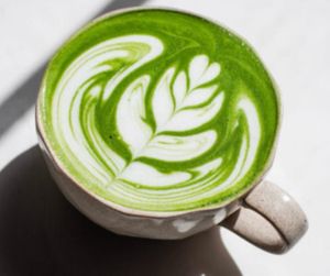 Match latte at Oat Restaurant Cafe in North London