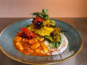 Big beans  at Oat Restaurant Cafe in North London