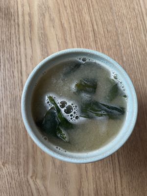 Miso style soupnds  at KRUT Bistro in Vienna