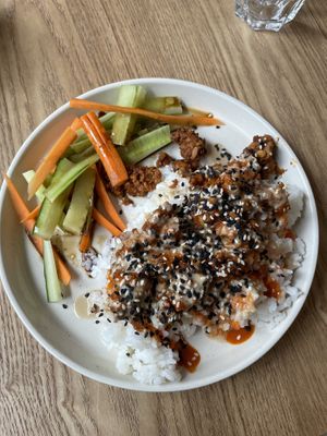 Tempeh + rice + veggies   at KRUT Bistro in Vienna