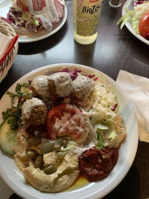 Vegan falafel plate at Sababa in Munich