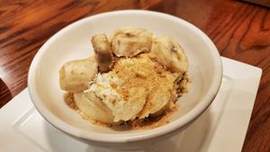 deconstructed banana cream pie at Fire by Forge in Hartford