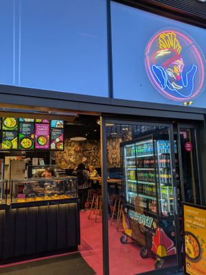 Outside and inside of Chutney at Chutney Indian Food in Berlin