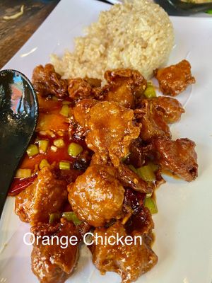 Orange Chickenn  at Vegan District Asian Eatery in Anaheim