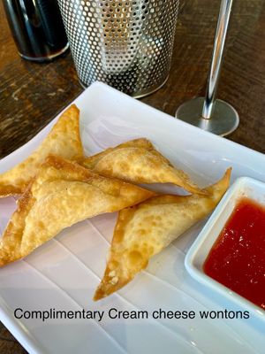 Cream Cheese Wontons  at Vegan District Asian Eatery in Anaheim