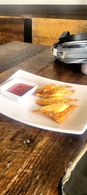 Cheese wonton at Vegan District Asian Eatery in Anaheim