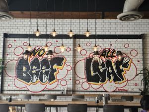 Inside nice comfortable place at Vegan District Asian Eatery in Anaheim