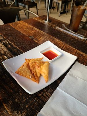 Cream Cheese Wontons at Vegan District Asian Eatery in Anaheim