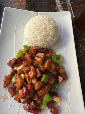 Kung Pow Chicken at Vegan District Asian Eatery in Anaheim