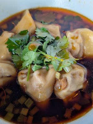 Wonton at Vegan District Asian Eatery in Anaheim