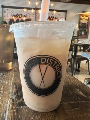 Rose tea Bolba. So refreshing!  at Vegan District Asian Eatery in Anaheim