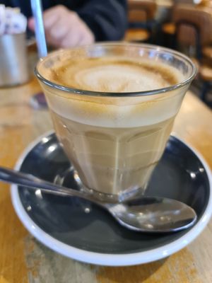 Almond latte, just like Melbourne at Cafe Melbourne in Thames