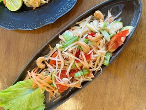 Papaya salad (95 THB)  at One Tomyumkung Thai and Vegan Food in Chiang Mai