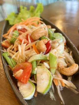 Papaya salad (95 THB)  at One Tomyumkung Thai and Vegan Food in Chiang Mai