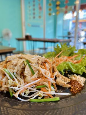 Pad Thai with tofu (95 THB)  at One Tomyumkung Thai and Vegan Food in Chiang Mai