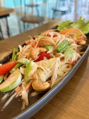 Papaya salad (95 THB)  at One Tomyumkung Thai and Vegan Food in Chiang Mai