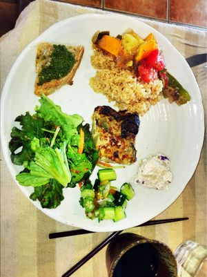 Vegetarian set  at Bon On Shya International Cafe in Koya