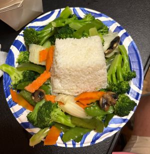 Steamed Mixed Vegetables with Ricee  at No 1 Chinese Restaurant in Spring Hope