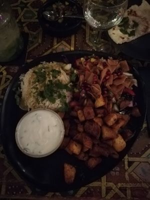 Vegan food at Le Marrakech in Hamburg