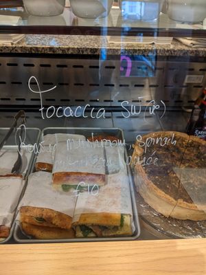 Vegan focaccia at La Cime Deli in Edinburgh