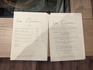 Drinks and sit in menu at La Cime Deli in Edinburgh