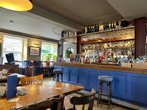 Bar and some seating   at The Fishertown Inn in Cromarty