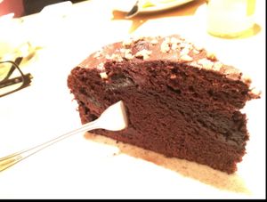 chocolate / cherry cake at Flax in Dresden