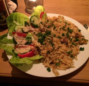 spaetzle! my favorite  at Flax in Dresden