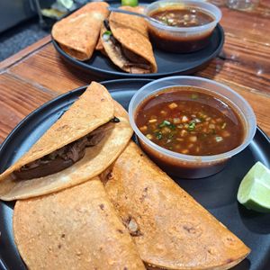 Quesadillas de birria y consome vegano at Ùumbal by Health Buddy in Chula Vista