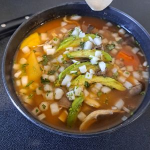 Caldo tlalpeño vegano at Ùumbal by Health Buddy in Chula Vista