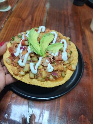 Tostada de ceviche at Ùumbal by Health Buddy in Chula Vista