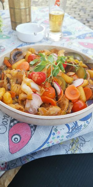 Vegan gnocchi at Cantinho in Faro