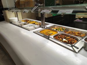 Buffet at Vegemama in Prague