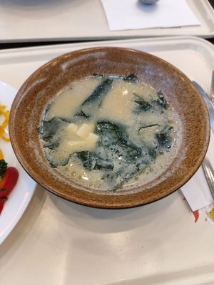 Miso soup at Vegemama in Prague