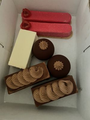 A box of pastries.   at GingerSnap Patisserie in West Melbourne
