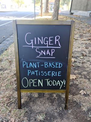 Look for the sign at GingerSnap Patisserie in West Melbourne