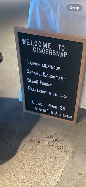 Pop up menu 23/03/25 at GingerSnap Patisserie in West Melbourne