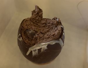 The most amazing Black Forest Easter egg. The chocolate on the side was just  incredible!  at GingerSnap Patisserie in West Melbourne