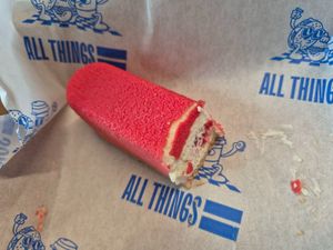 Raspberry and white choc mousse entremet $10: perfection as always, so delicate and light with amazing crispy biscuit base at GingerSnap Patisserie in West Melbourne